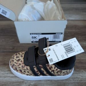 adidas Kids Leopard Print Sneakers in Brown and Black